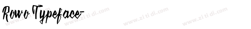 Rowo Typeface字体转换